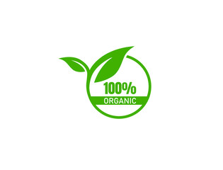 100% organic logo 