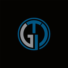 creative simple logo design letter GTP