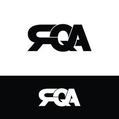 RQA letter monogram logo design vector