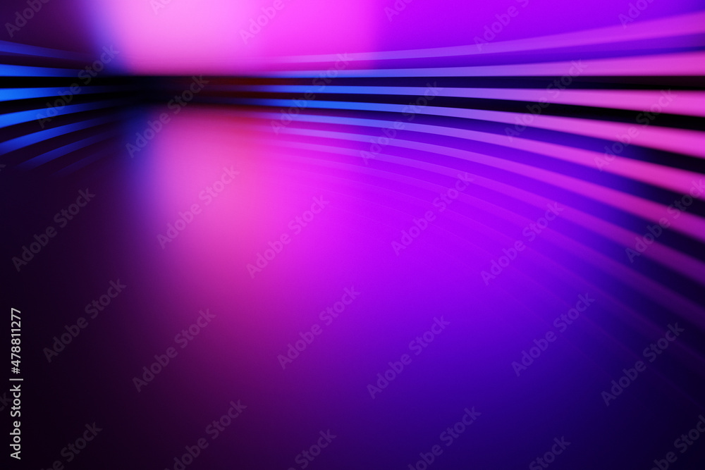 Poster 3d illustration of a classic blue and pink abstract gradient background with lines. print from the w