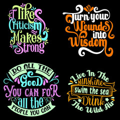 Modern typography inspirational lettering quotes trendy t shirt design graphics suitable for print design