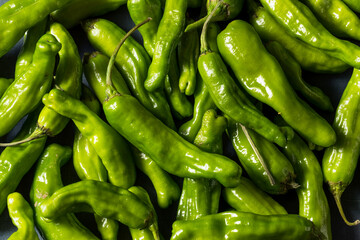 Raw Green Organic Shashito Peppers