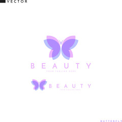 Abstract butterfly logo vector. Creative insect 