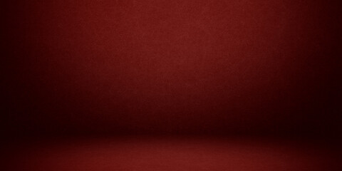 Empty red studio room, used as background for display your products