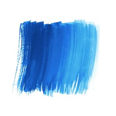 Hand draw blue brush stroke watercolor design