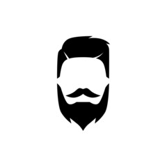 Gentlemen Barbershop Glyph Icon Vector Illustration 