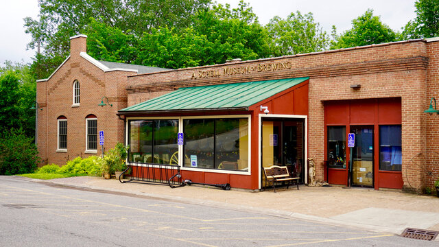 August Schell Brewing Company in New Ulm, Minnesota, founded by German immigrant August Schell in 1860. It is the second oldest family-owned brewery in America. A Schell Museum of Brewing entrance