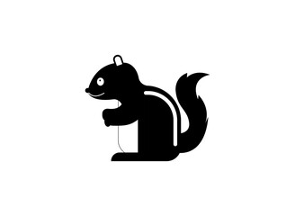 Chipmunk vector flat icon. Isolated Squirrel, Chipmunk emoji illustration