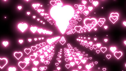 ハート キラキラ ピンク ラブリー 黒背景 [別Verあり]