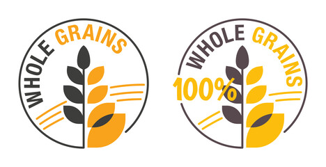 Obraz premium 100 Whole Grains sicker for food labeling