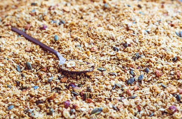 Healthy Home Made Granola with Nuts 