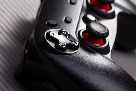 Game pad video controller, gamepad with sticks and buttons, Close Up