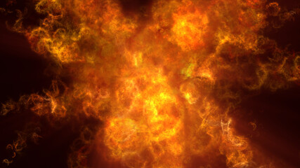 Fototapeta premium fire flame explosion in space