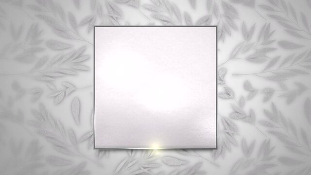 White frame with flowers pattern, motion holidays, romantic and wedding style background