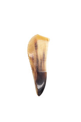 Isolated photos of a Buffalo Horn hair comb