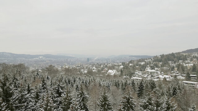 Fluntern im Winter, Z&uuml;rich, Schweiz