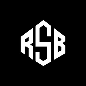 RSB letter logo design with polygon shape. RSB polygon and cube shape logo design. RSB hexagon vector logo template white and black colors. RSB monogram, business and real estate logo.
