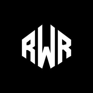 RWR letter logo design with polygon shape. RWR polygon and cube shape logo design. RWR hexagon vector logo template white and black colors. RWR monogram, business and real estate logo.
