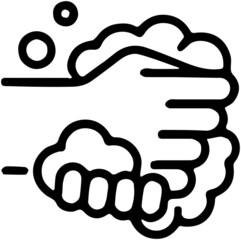 Wash your dirty hands with soap vector warning sign transparent