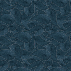 Traditional seamless Paisley pattern. Indian ornament. Turkish cucumber. Watercolor with gold. The tear of Allah. Design of fabric, packaging, paper.