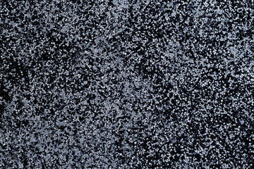 Texture of coal and white granules for water purification. Composition of a home filter for water purification. Minerals and charcoal