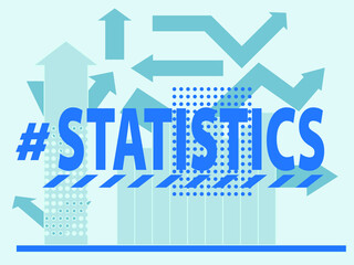 vector illustration with the image of graphs and charts of statistics for the design of backgrounds and interiors in a business style