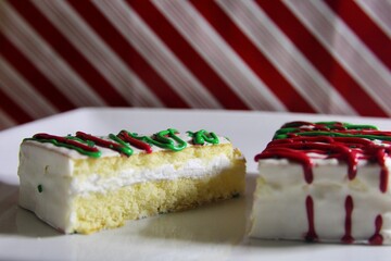 Christmas pastry on a plate 