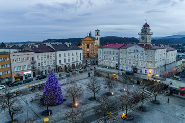 Panorama miasta, Gorlice, Małopolska - obrazy, fototapety, plakaty