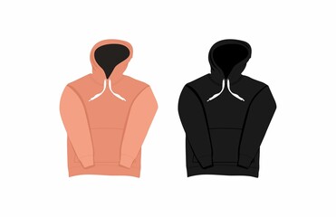 Design Template Hoodie Realistic Vector Illustration