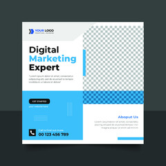 Digital marketing agency and Business social media post template design.