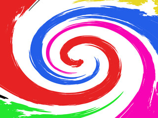 Multi colour swirl abstract background. Digitally rendered water or oil painting look.