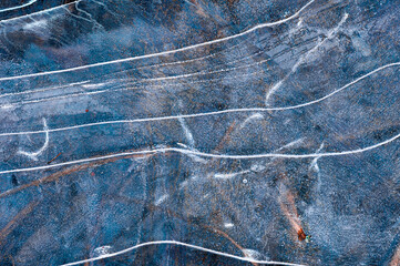 Grass Ice clear frosty Winter Landscape