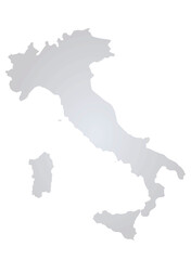 Fototapeta na wymiar Italy grey map. vector illustration 