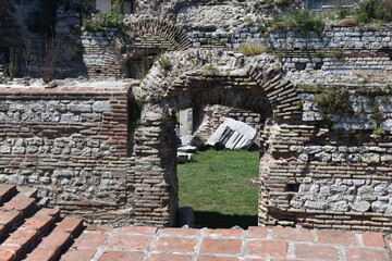 Bulgaria, Varna, July 9, 2021, Historic Roman Baths, ruins available for sightseeing,