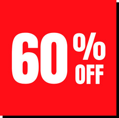 Red frame with black shadow for Special Offer: 10%, 20%, 30%, 40%, 50%, 60%, 70%, 80%, 90%.