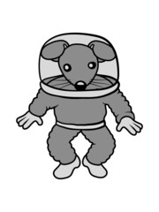 Maus als Astronaut 