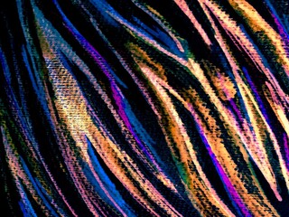 Tiger Love. Rainbow Print Animals. Multicolored Tiger Print Fashion. Abstract Zebra. Multicolored...