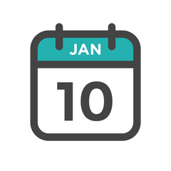 January 10 Calendar Day or Calender Date for Deadlines or Appointment
