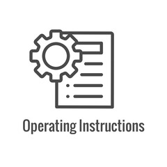 Fototapeta na wymiar Standard Procedures for Operating a Business - Manual, Steps, & Implementation including outline icon sop