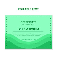 Green Color Abstract Geometric Certificate Template
