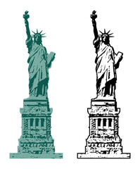 vector american symbol of New York statue of liberty © FreeSoulProduction