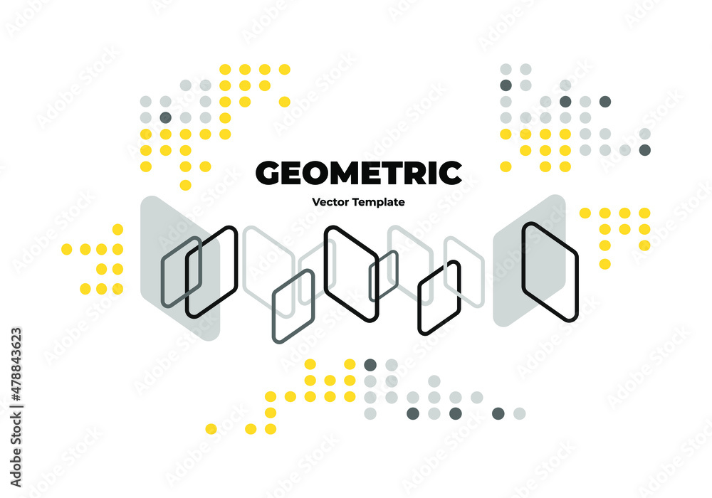 Fototapete abstract background, dynamic geometric shapes compositions, flat and clean style, applicable for any