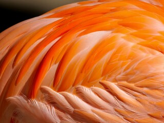 Fototapeta premium Flamingo feather texture pattern background