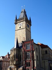 Hôtel de Ville de Prague dans le centre historique.