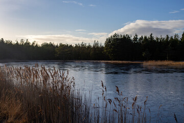 Winter in Dänemark geflohener See