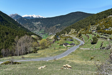 Naklejka premium Andorra - Encamp - Mirador del Bosc de les Allaus - Zufahrt