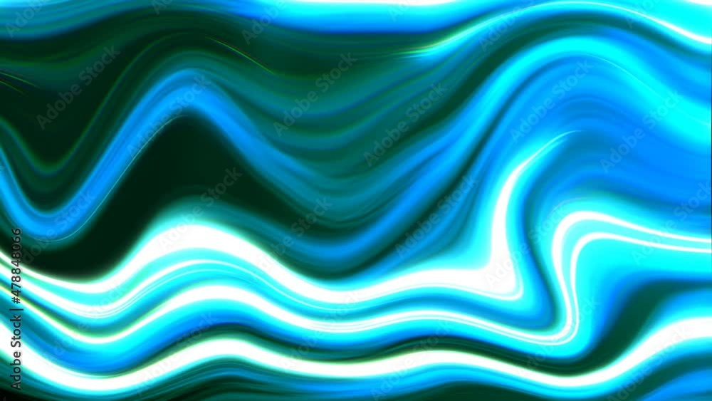 Poster abstract animation of neon background made of moving waves. liquid marble design. led strip. lightni