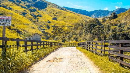 Fototapeta premium fence in the mountains of state