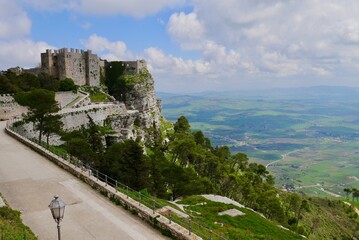Castello di Venere, also known as Venus castle or Pepoli Castle, in Price, province Trapani, Sicily.
