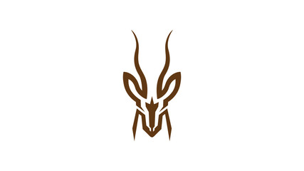creative antelope head logo vector